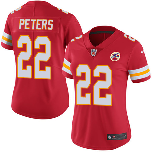 Women's Limited Marcus Peters Nike Jersey Red - #22 Rush NFL Kansas City Chiefs